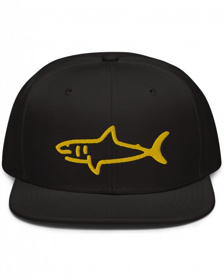 Shark Poker Snapback Hat