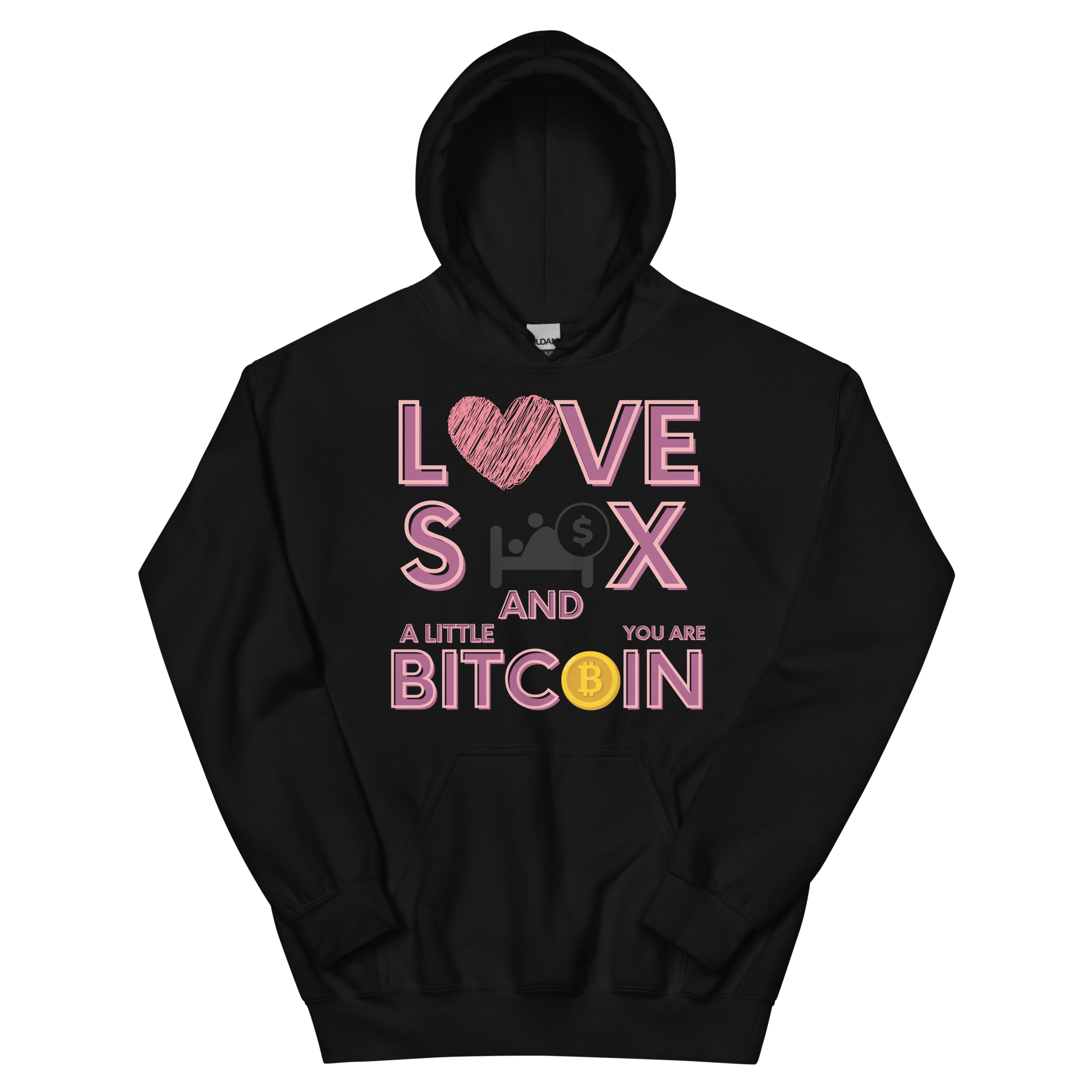 Love Sex and Bitcoin Hoodie