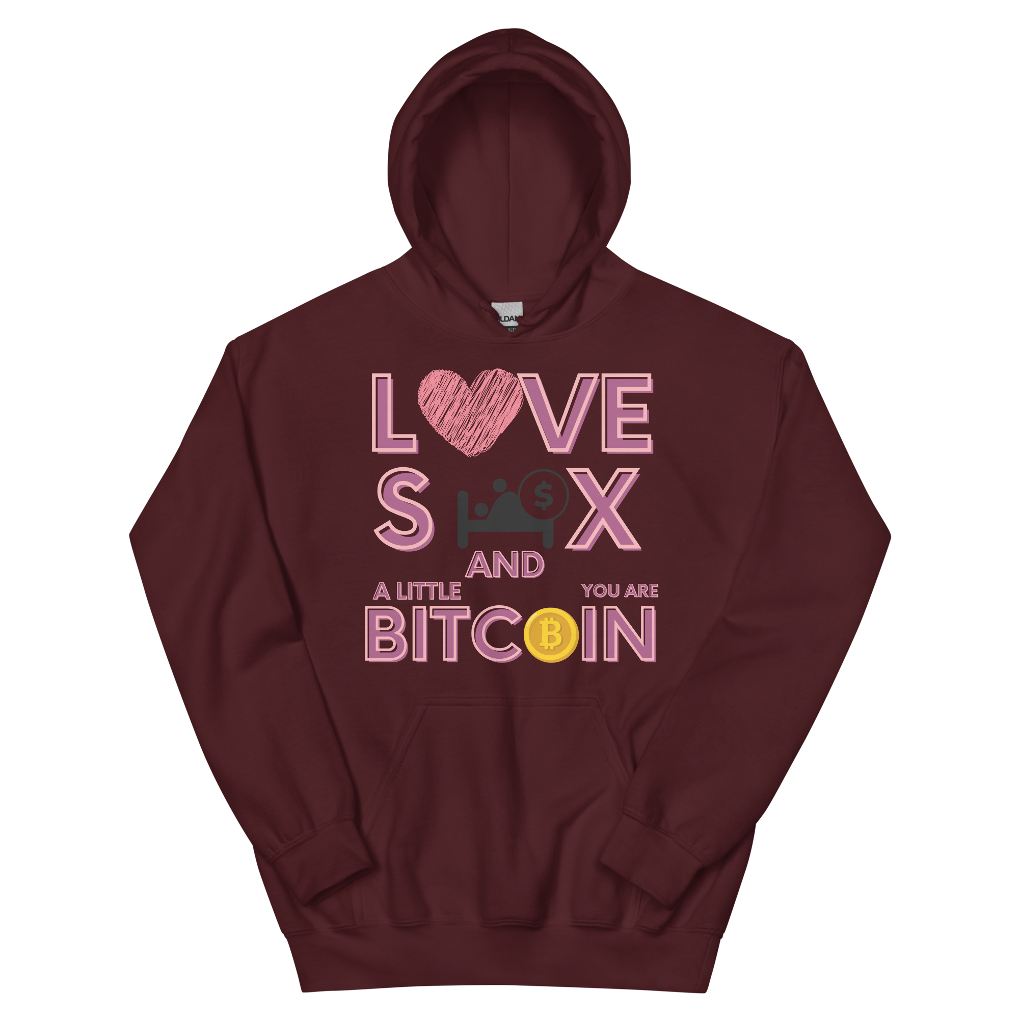 Love Sex and Bitcoin Hoodie - obrazek 5
