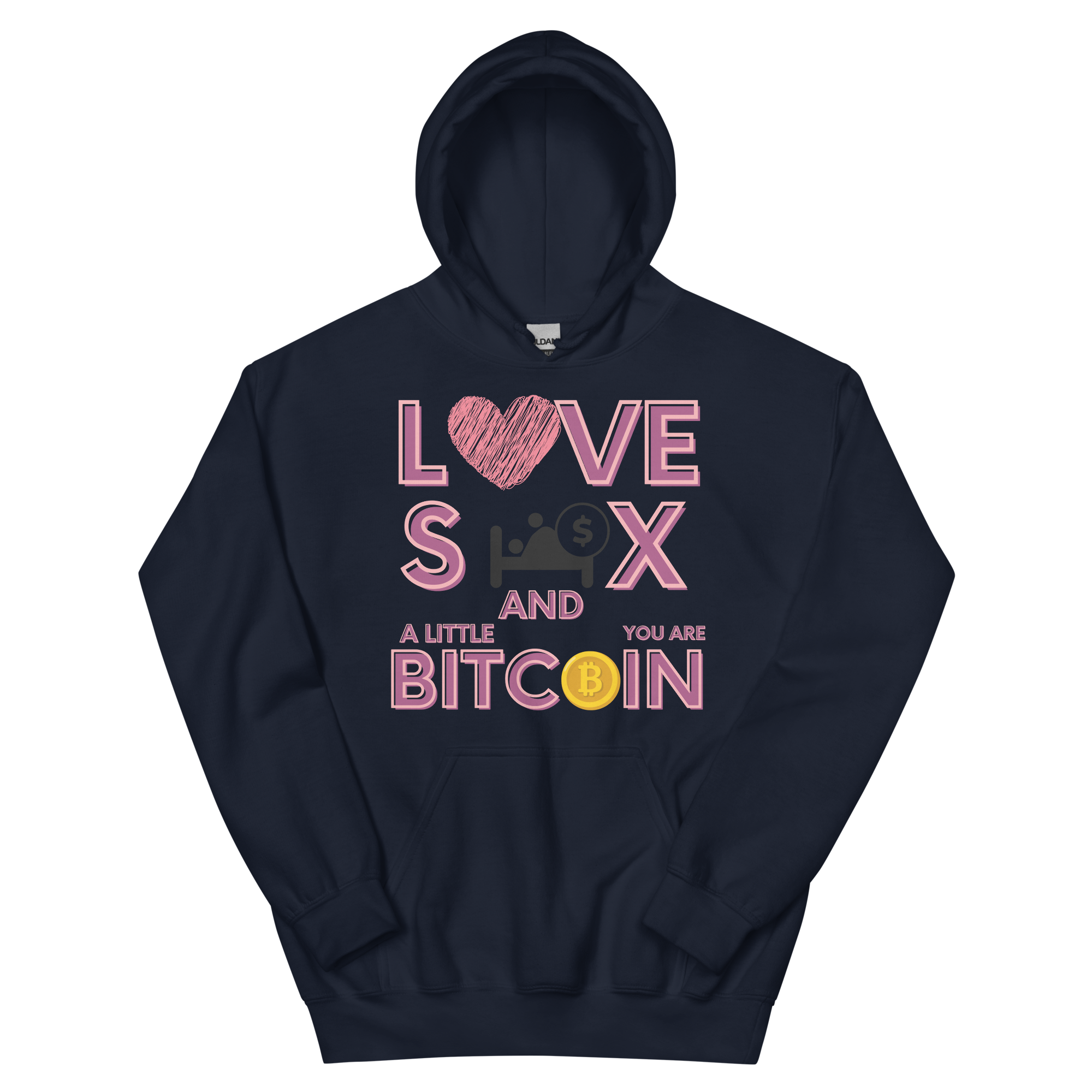 Love Sex and Bitcoin Hoodie - obrazek 3
