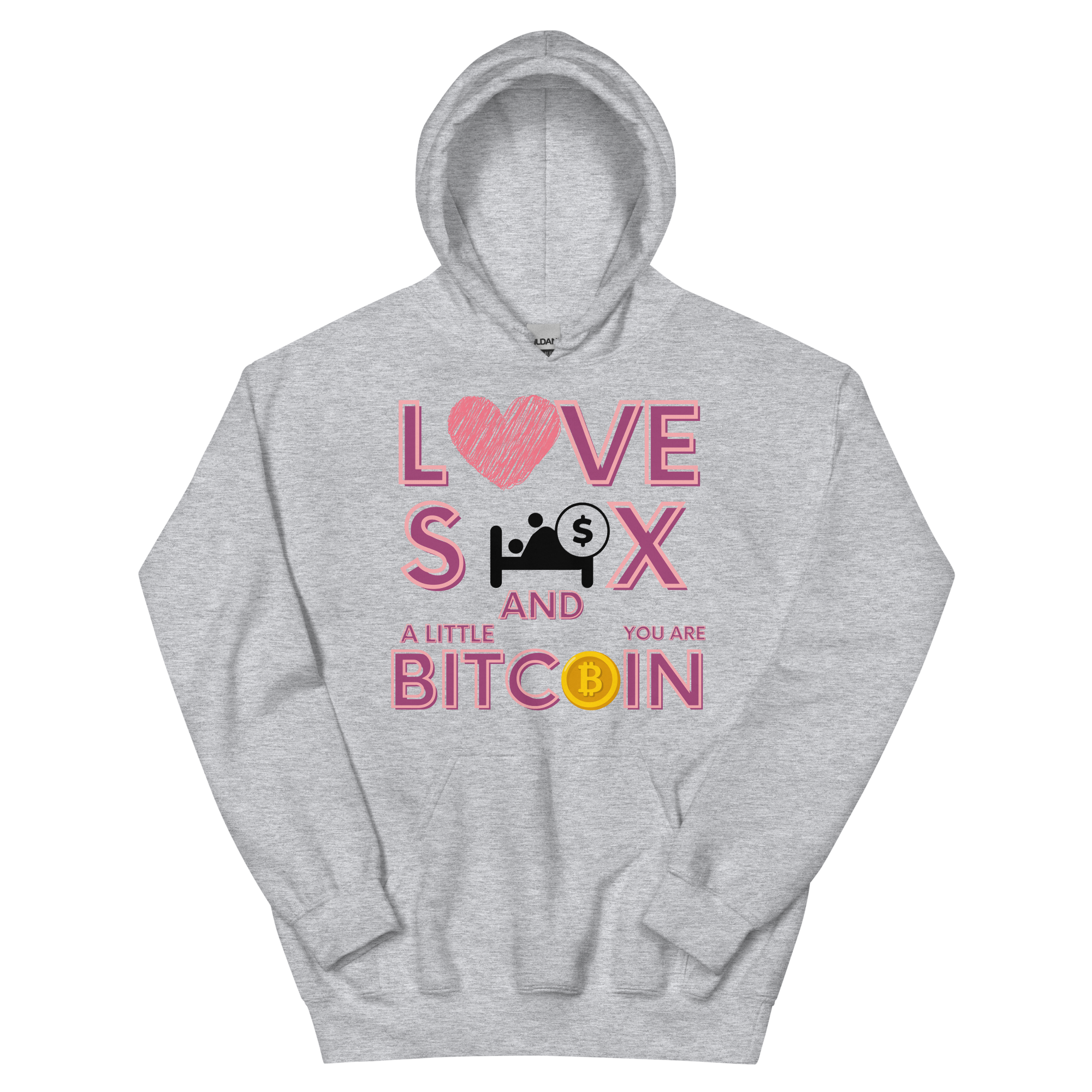 Love Sex and Bitcoin Hoodie - obrazek 9